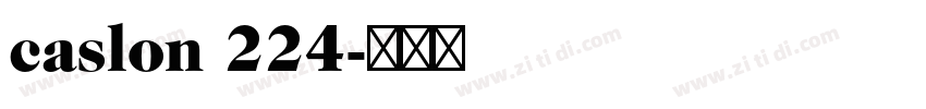 caslon 224字体转换